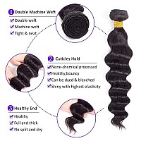 Borchan 4 Bundles Human Hair Brazilian Hair Loose Deep Wave Bundles 100 Unprocessed Virgin Loose Wave Human Hair Bundles For Bl