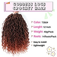 Fulcrum Goddess Locs Crochet Hair 12 Inch 8 Packs New Faux Locs Crochet Hair For Black Women Crochet Locs With Curly Ends 12I