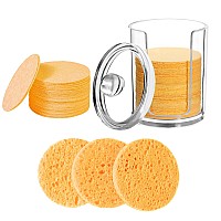 50Count Compressed Natural Facial Sponges For Face Cleansing Reusable Cosmetic Sponge Used For Exfoliating And Makeup Removal