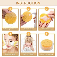 50Count Compressed Natural Facial Sponges For Face Cleansing Reusable Cosmetic Sponge Used For Exfoliating And Makeup Removal