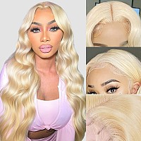 613 Blonde Lace Front Wig Human Hair 13X4 Hd Transparent Lace Frontal Wig For Women Gluelesswigs Human Hair Pre Plucked 180 Den