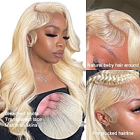 613 Blonde Lace Front Wig Human Hair 13X4 Hd Transparent Lace Frontal Wig For Women Gluelesswigs Human Hair Pre Plucked 180 Den