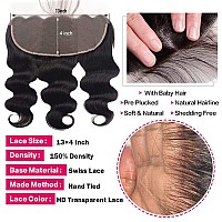 Body Wave Bundles Human Hair With Frontal Closure Body Wave Frontal With Bundles Virgin Hair Bundles With Transparent Frontal Hu