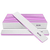 Meteorock 12 Pcs Nail File Set Coarse 80 Grit Jumbo Emery Purple Nail Art Tools For Salon Double Sided Rectangle Shape 1