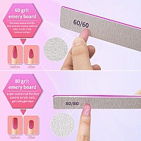 Meteorock 12 Pcs Nail File Set Coarse 80 Grit Jumbo Emery Purple Nail Art Tools For Salon Double Sided Rectangle Shape 1