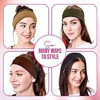 Styla Hair Headbands For Women Stretch Fashion Headbands 10 Pack Nonslip Head Wraps Great For Spa Sports Yoga Pilates Runni