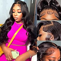 Fii 13X4 Body Wave Lace Front Wig Unprocessed Brazilian Virgin Human Hair With Baby Hair Bleached Knots Glueless Wig Medium C