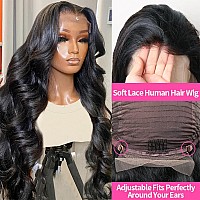 Fii 13X4 Body Wave Lace Front Wig Unprocessed Brazilian Virgin Human Hair With Baby Hair Bleached Knots Glueless Wig Medium C