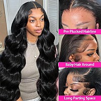 Fii 13X4 Body Wave Lace Front Wig Unprocessed Brazilian Virgin Human Hair With Baby Hair Bleached Knots Glueless Wig Medium C