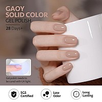 Gaoy Nude Brown Fall Gel Nail Polish Set 6 Colors White Beige Dark Tan Taupe Soak Off Gel Polish Kit For Salon And Nail Art Diy