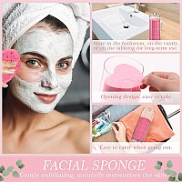 Sieral 120 Pcs Compressed Facial Sponges With Container Face Sponge Disposable Sponge Pads For Washing Face Cleansing Exfoliatin