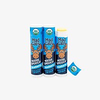 Mad Gabs Moose Smooch Blueberry Lip Balm 3Pk Moisturizing And Certified Organic Made With Organic Olive Oil And Beeswax