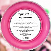 Rneu Body Powder For Women With Powder Puff 100 Talcfree Elegant Rose Petals Scented Dusting Powder After Bath For Soft Sk