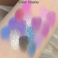 Yeweian Purple Blue Eyeshadow Palette 16 Colors Blue Purple Glitter Matte Eyeshadow Palette Korean Eyeshadow Palette Makeupwa