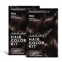 Madison Reed Radiant Hair Color Kit Dark Ash Brown For 100 Gray Coverage Ammoniafree 5Na Torino Brown Permanent Hair Dye