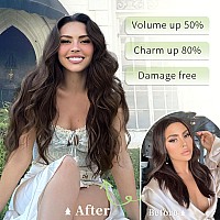 Kookastyle Invisible Wire Hair Extensions With Transparent Headband Adjustable Size 4 Secure Clips Long Wavy Secret Wire Hairpie