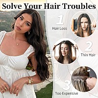 Kookastyle Invisible Wire Hair Extensions With Transparent Headband Adjustable Size 4 Secure Clips Long Wavy Secret Wire Hairpie