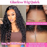 Isee Hair Water Hd Wave Lace Front Wig Wear Go Glueless Lace Wigs For Women No Glue 4X6 Hd Lace Pre Cut Wig Human Hair Wigs Tr