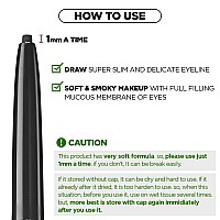 Thesaem Eco Soul Powerproof Super Slim Eyeliner Smudge Proof Gel Eyeliner Micro Precision Tip 2Mm Highly Pigmented Lon