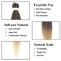 Ombre Braiding Hair Pre Stretched Ombre Blonde Easy Twist Braids Yaki Texture Synthetic Braiding Hair 6 Pcslot 26 Inches Hot Wa