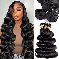 Seekomi Body Wave Human Hair 3 Bundles 10 10 10 Inch 100 Unprocessed Virgin Remy Human Hair Body Wave 3 Bundles Natural Black