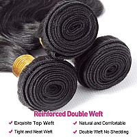 Seekomi Body Wave Human Hair 3 Bundles 10 10 10 Inch 100 Unprocessed Virgin Remy Human Hair Body Wave 3 Bundles Natural Black