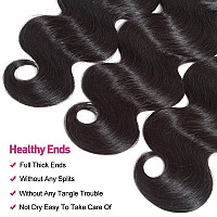 Seekomi Body Wave Human Hair 3 Bundles 10 10 10 Inch 100 Unprocessed Virgin Remy Human Hair Body Wave 3 Bundles Natural Black