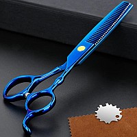 Professional Hairdressing Scissors Stainless Steel Barber Shears Hair Cutting Scissors Thinning Scissors Salon Tools for Mother Father Friends' Gifts(BLUE-02)