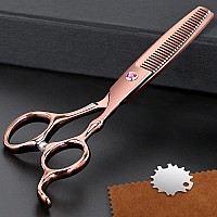 Professional Hairdressing Scissors Stainless Steel Barber Hair Cutting Scissors Thinning Scissors Salon Tools for Mother Father Friends' Gifts (ROSEGOLD-02)