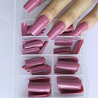 Lifextol 120Pc Square Medium Glossy Fake Nail Full Cover Artificia Acrylic Ballerina Press On Nails Art Square False Nail For Be