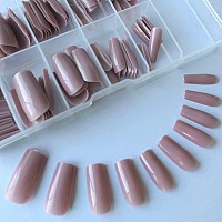 Lifextol 120Pc Square Medium Glossy Fake Nail Full Cover Acrylic Ballerina Press On Nails Art Square False Nail For Beginner Wom