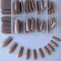 Lifextol 120Pc Square Medium Glossy Fake Nail Full Cover Acrylic Ballerina Press On Nails Art Square False Nail For Beginner Wom