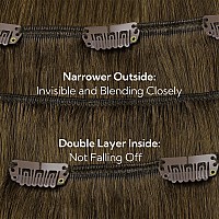 Hotbanana Clip In Hair Extensions Balayage Chocolate Brown To Caramel Blonde 5Pcs Clip In Hair Extensions Real Human Hair Remy