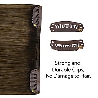 Hotbanana Clip In Hair Extensions Balayage Chocolate Brown To Caramel Blonde 5Pcs Clip In Hair Extensions Real Human Hair Remy