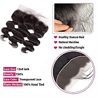 Cheeon Body Wave Bundles With Lace Frontal 16 18 2014 Frontal Human Hair 3 Bundles With 13X4 Lace Frontal 100 Unprocessed Br