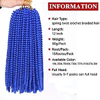 Xtrend 12 Inch 2 Packs Spring Twist Hair For Butterfly Faux Locks Crochet Braiding Hair Synthetic Fluffy Hair Extension For Blac