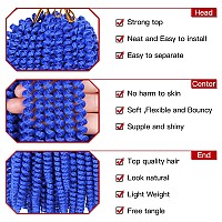 Xtrend 12 Inch 2 Packs Spring Twist Hair For Butterfly Faux Locks Crochet Braiding Hair Synthetic Fluffy Hair Extension For Blac