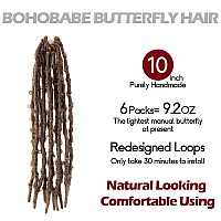 Bohobabe Butterfly Crochet Locs 10 Inch 6 Packs Pre Looped Crochet Butterfly Locs 10 In Short Distressed Butterfly Locs Crochet