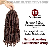 Butterfly Crochet Locs 10 Inch 6 Packs Pre Looped Crochet Butterfly Locs 10 In Short Distressed Butterfly Locs Crochet Hair 10