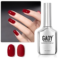 Gaoy Red Gel Nail Polish 16Ml Soak Off Gel Polish Uv Light Cure For Nail Art Diy Manicure At Home 1201 Carmine Red