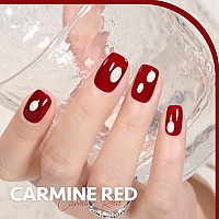 Gaoy Red Gel Nail Polish 16Ml Soak Off Gel Polish Uv Light Cure For Nail Art Diy Manicure At Home 1201 Carmine Red