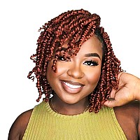 The BOHOBABE Pre-Twisted Passion Twist Crochet Hair 6 Inch Short Pre-looped Crochet Passion Twist Braiding Hair 8 Packs (350#)