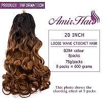 Amir Hair 8 Packs French Curly Braiding Hair 20 Inch Loose Wave Braiding Hair Pre Stretched Synthetic Hair Extensions B29