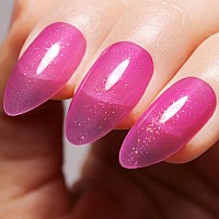 Imtiti Purple Gel Nail Polish 1 Pcs 15Ml Violet Glitter Color Soak Off Led Longlasting Nail Gel Polish Nail Art Starter Manicu