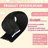 Natural Black Tape In Hair Extensions Real Human Hair For Black Women Tape In Extensions Seamless Soft Straight Human Hair Tape