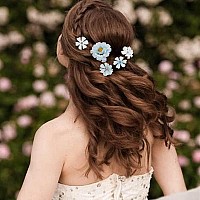 Ahoney 12 Pieces Bohemian Flowers Hair Clips For Women Girls Hawaiian Artificial Multiple Flower Chiffon Flower Hair Pin Hair A