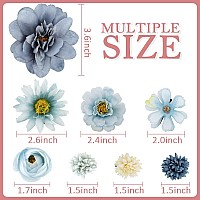 Ahoney 12 Pieces Bohemian Flowers Hair Clips For Women Girls Hawaiian Artificial Multiple Flower Chiffon Flower Hair Pin Hair A