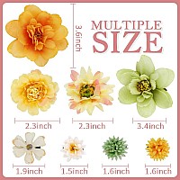 Ahoney 20 Pieces Tropical Flowers Hair Clips For Women Girls Hawaiian Artificial Flower Hair Barrettes Chiffon Hair Pins Hair A