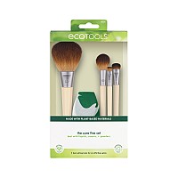 Ecotools Core Five Makeup Brush And Sponge Kit For Eyeshadow Blush Bronzer Eyeliner Foundation Makeup Blending Sponge Fo