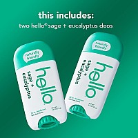 Hello White Sage Eucalyptus Deodorant With Shea Butter For Women Men Aluminum Free Baking Soda Free Parabens Free 24 Hou